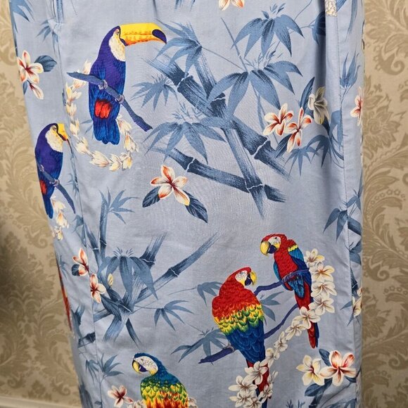 Hilo Hattie the Hawaiian Original Size 10 Blue Dress Florals Birds Sleeveless - Picture 9 of 14